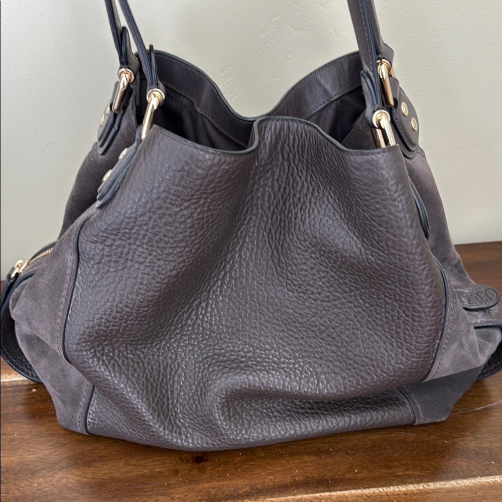 Coach Black Leather Hobo Bag with Minimalist Design